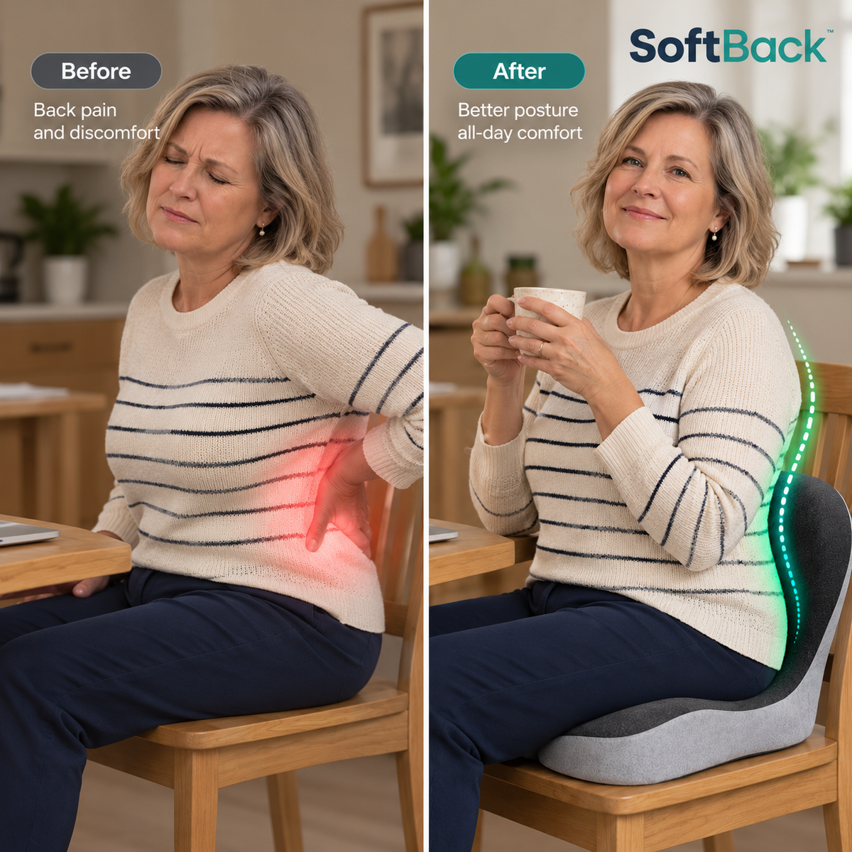 SoftBack™ Ergonomic Seat Cushion