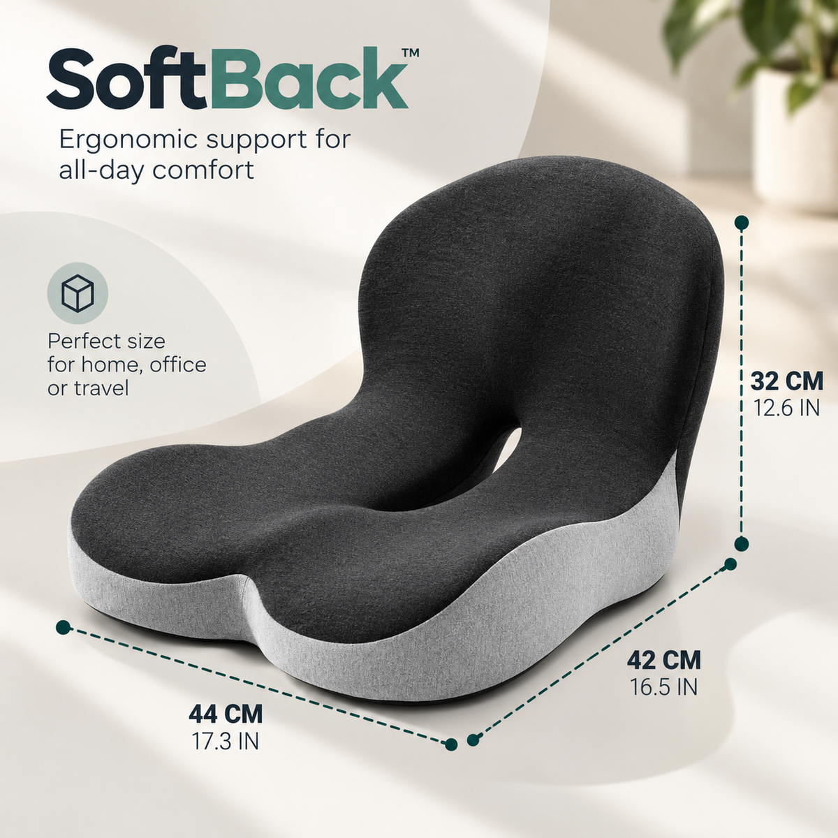 SoftBack™ Ergonomic Seat Cushion