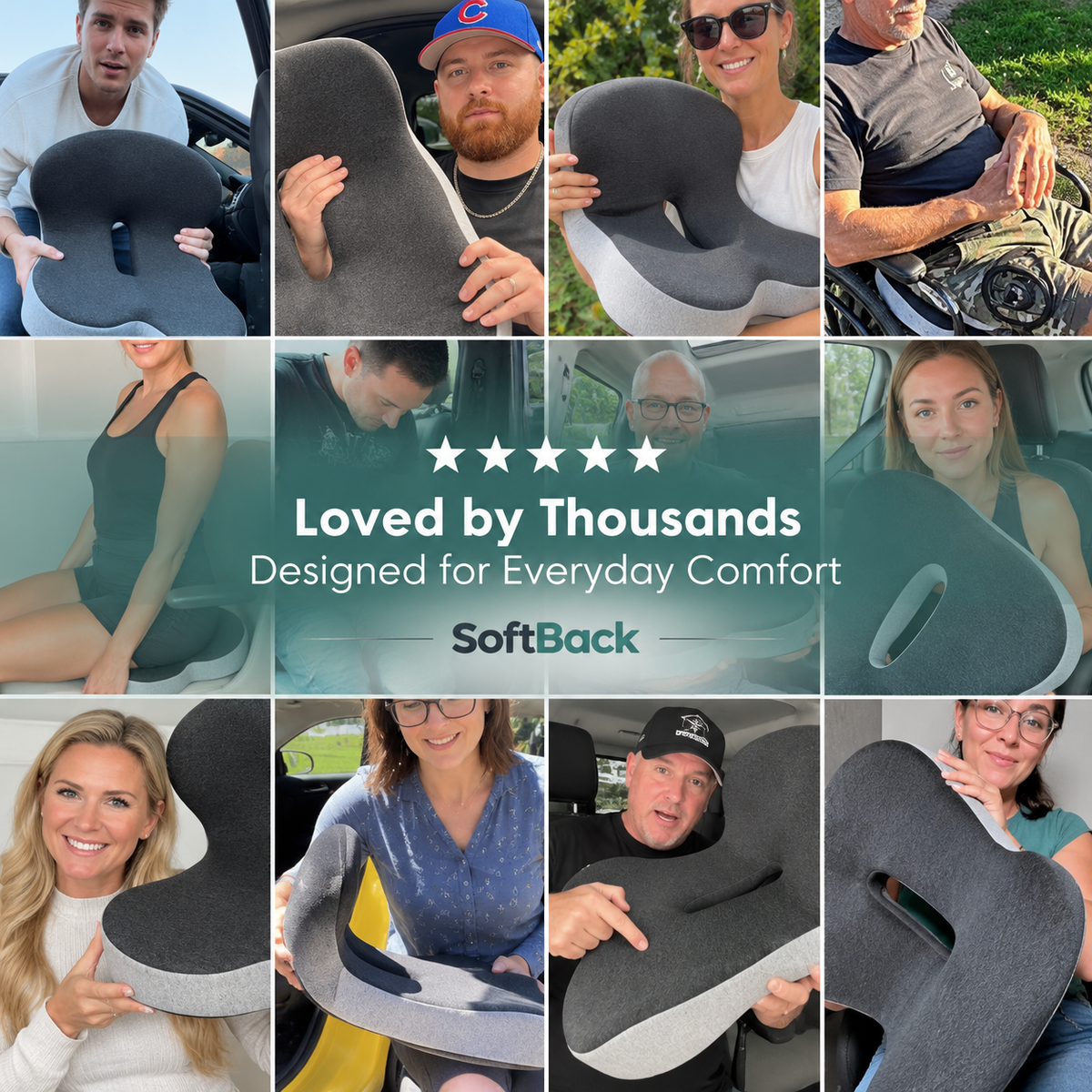 SoftBack™ Ergonomic Seat Cushion