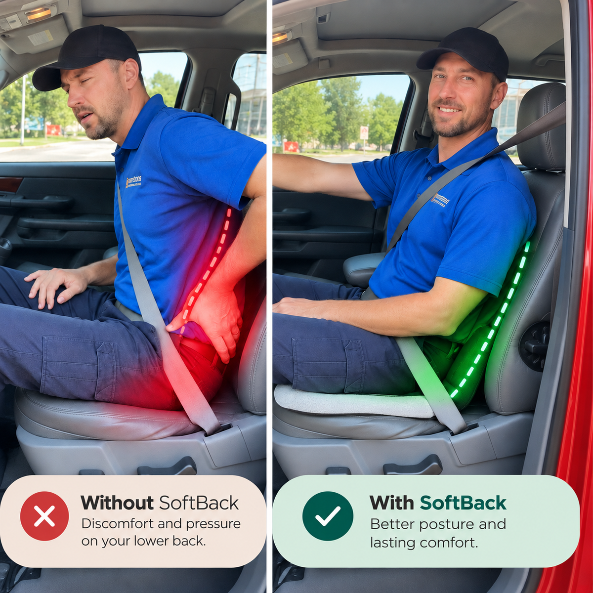 SoftBack™ Ergonomic Seat Cushion