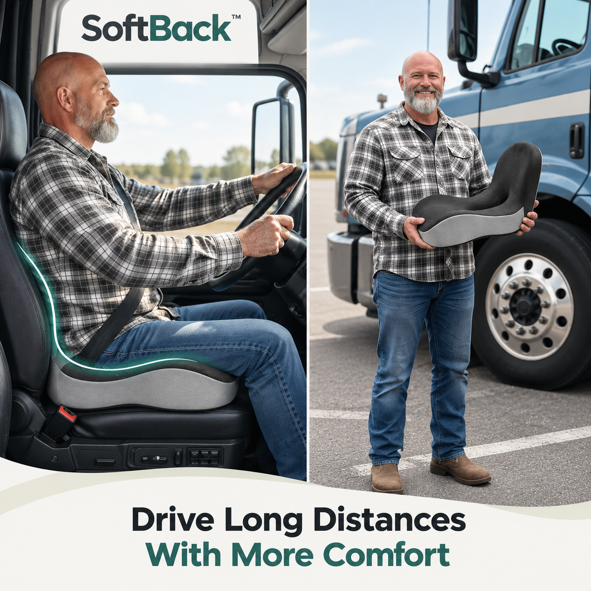 SoftBack™ Ergonomic Seat Cushion